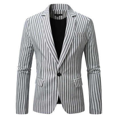 Herren Blazer Slim Fit Streifen Design