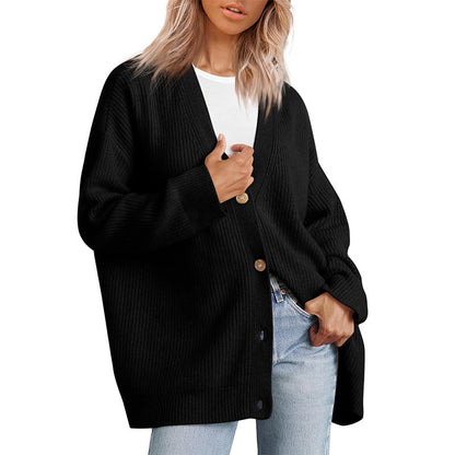 Damen Cardigan Herbst Streifen Modern