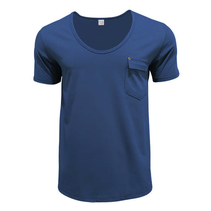 Herren Sport T-Shirt atmungsaktiv mit Brusttasche