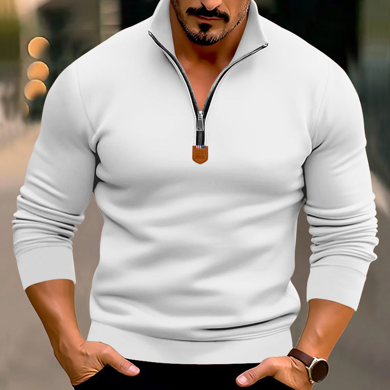 Herren Sportpullover Modern Stehkragen Elastisch