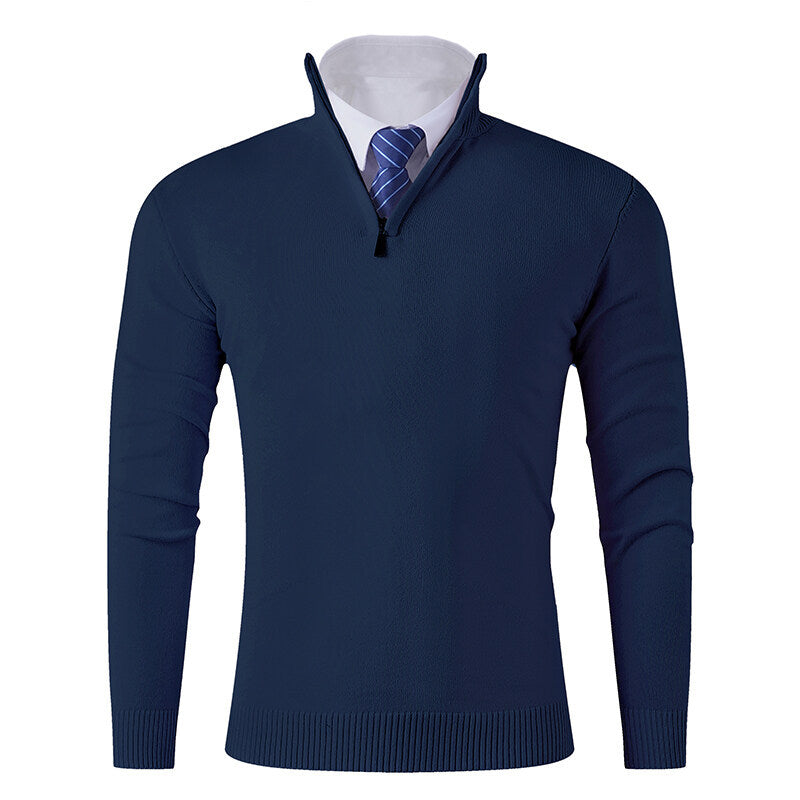 Herren Strickpullover Modern Reißverschluss Elastisch