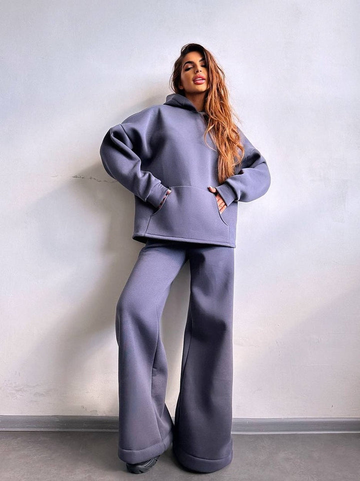 Damen Hoodie Oversized &amp; Weite Jogginghose Set