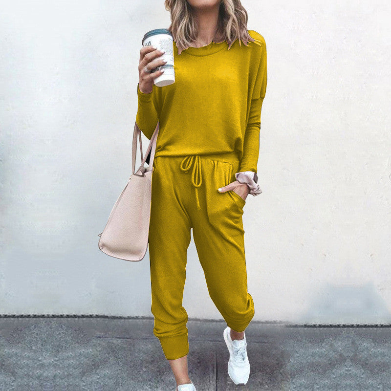 Damen Jumpsuit Komfort Design Rundhals Ausschnitt