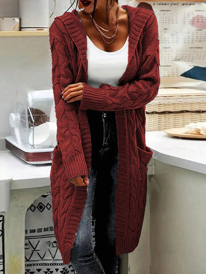 Damen Grobstrick Cardigan Elegantes Design Praktisch