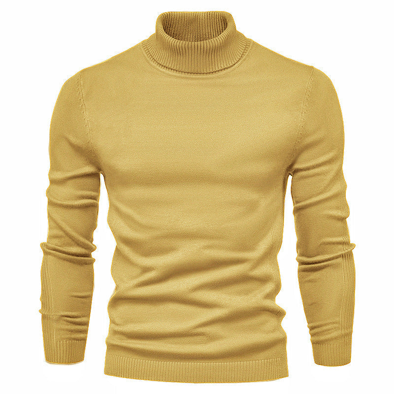 Herren Pullover Hochkragen Feinripp Optimaler Style