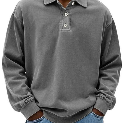 Herren Polo Shirt Langärmlig Sportlich