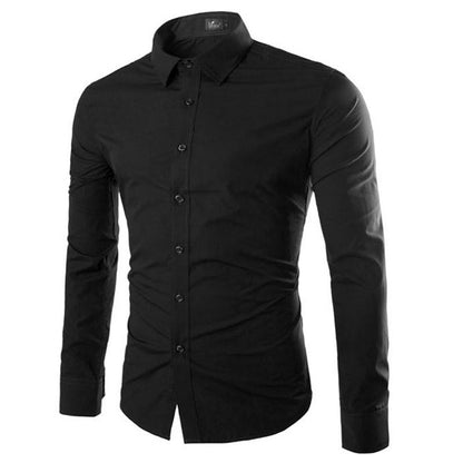 Herren Hemd Elegant Langarm Modern