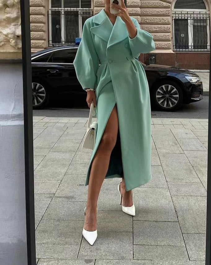 Damen Wintermantel Doppelreihig Elegant
