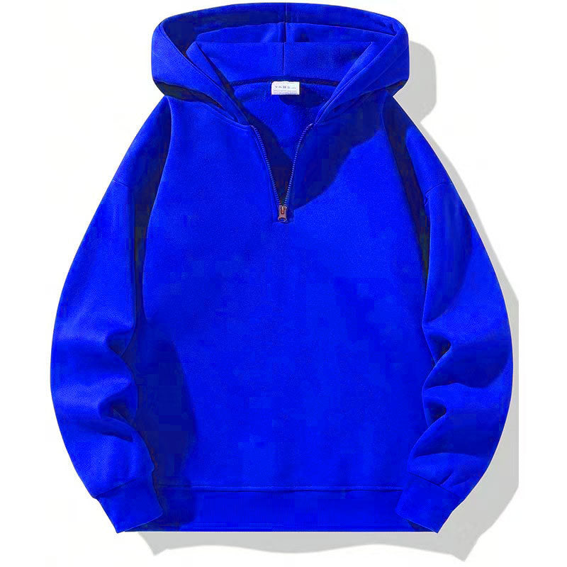 Herren Sportpullover Kapuze Halbzipper