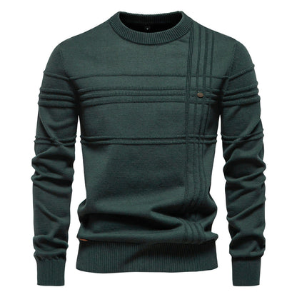 Herren Strickpullover Modern Struktur Design Komfort Passform