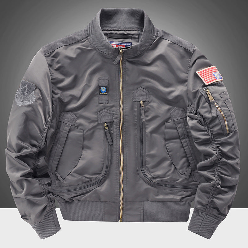 Herren Bomberjacke Isoliert Modern Praktisch