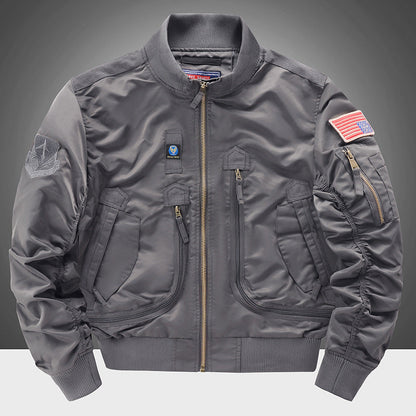 Herren Bomberjacke Isoliert Modern Praktisch