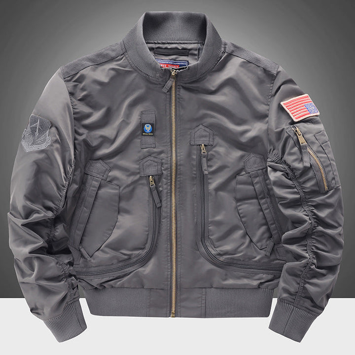 Herren Bomberjacke Isoliert Modern Praktisch