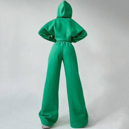Damen Casual Oversized Hoodie Set mit weiten Hosen