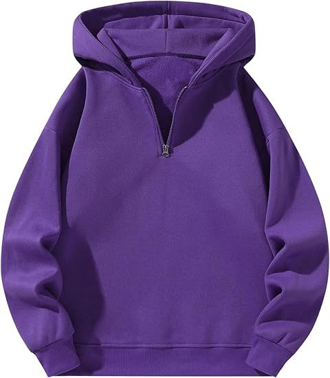 Herren Sportpullover Kapuze Halbzipper