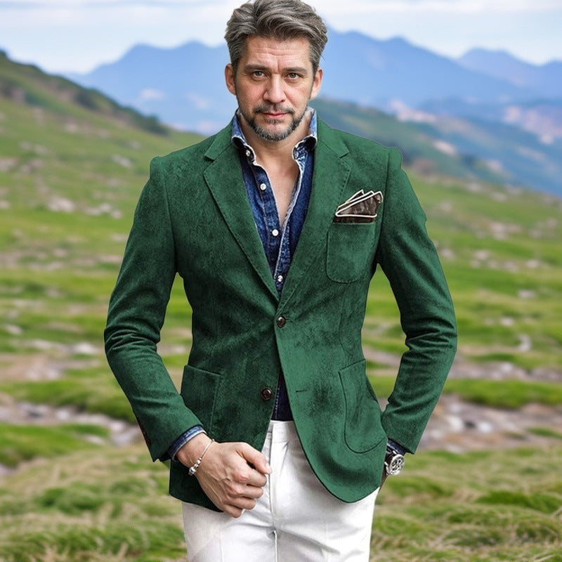 Herren Blazer Samt Elegant Schnitt