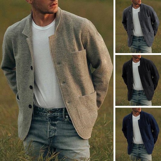 Herren Cardigan Bequem Stilvoll mit Taschen - IdealeKleiden
