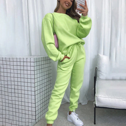 Damen Fleece Lounge Set Bequem Gemütlich
