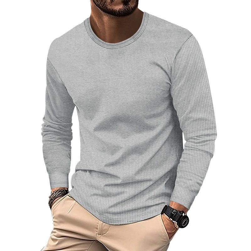 Herren Langarmshirt Modern Strukturiert