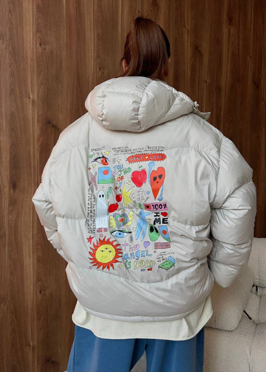 Übergroße Pufferjacke Frauen Warm