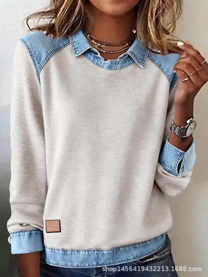 Modisches Sweatshirt mit Farbkontrast