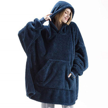 Damen Oversize Hoodie Weich Fleece Kapuze
