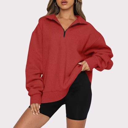 Damen Pullover Oversized Lässig Kurzärmlig Modern