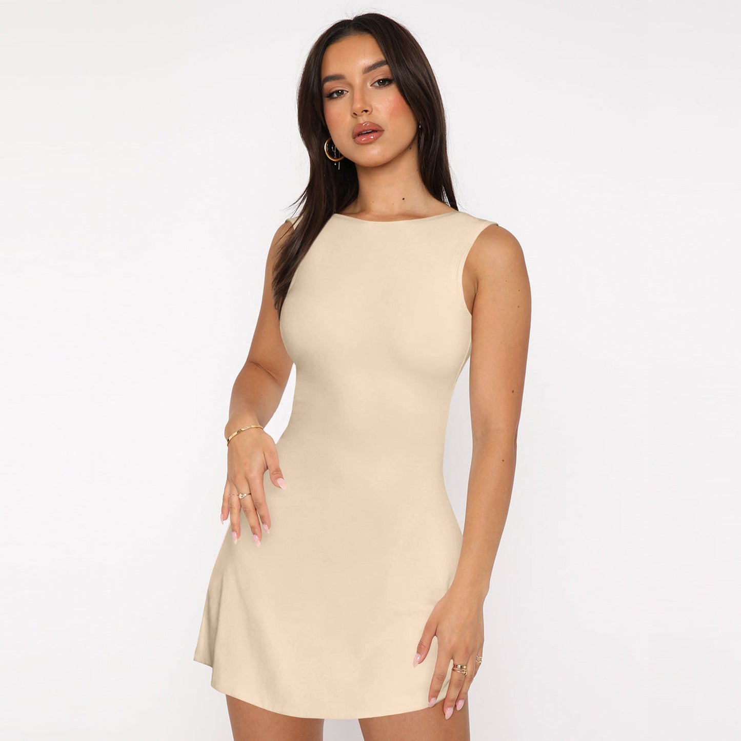 Figurbetontes Minikleid Damen Elegant Raffung - IdealeKleiden