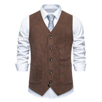 Elegante Herren Weste Strukturiert Modern Schlank