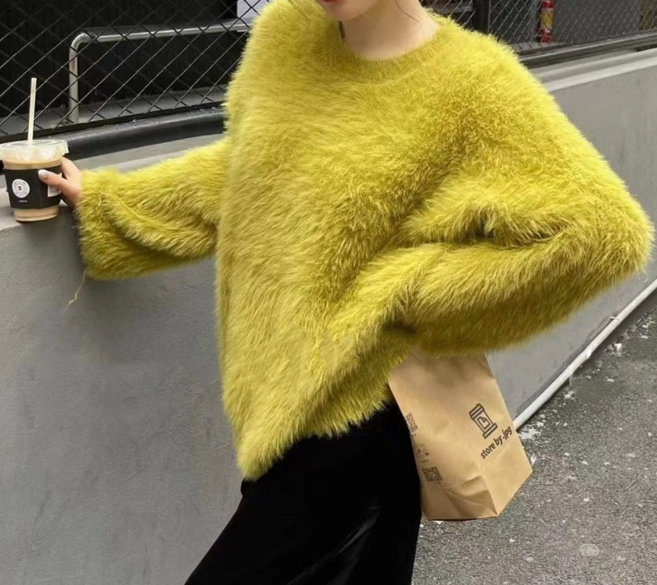 Damen Pullover Weich Lässig Rundhals