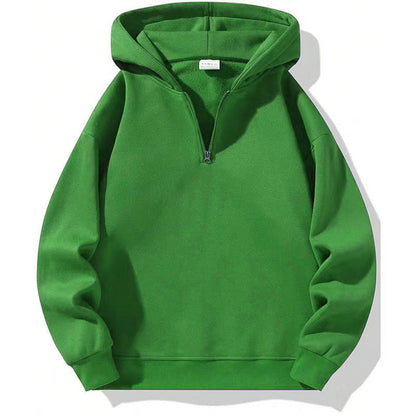 Herren Sportpullover Kapuze Halbzipper