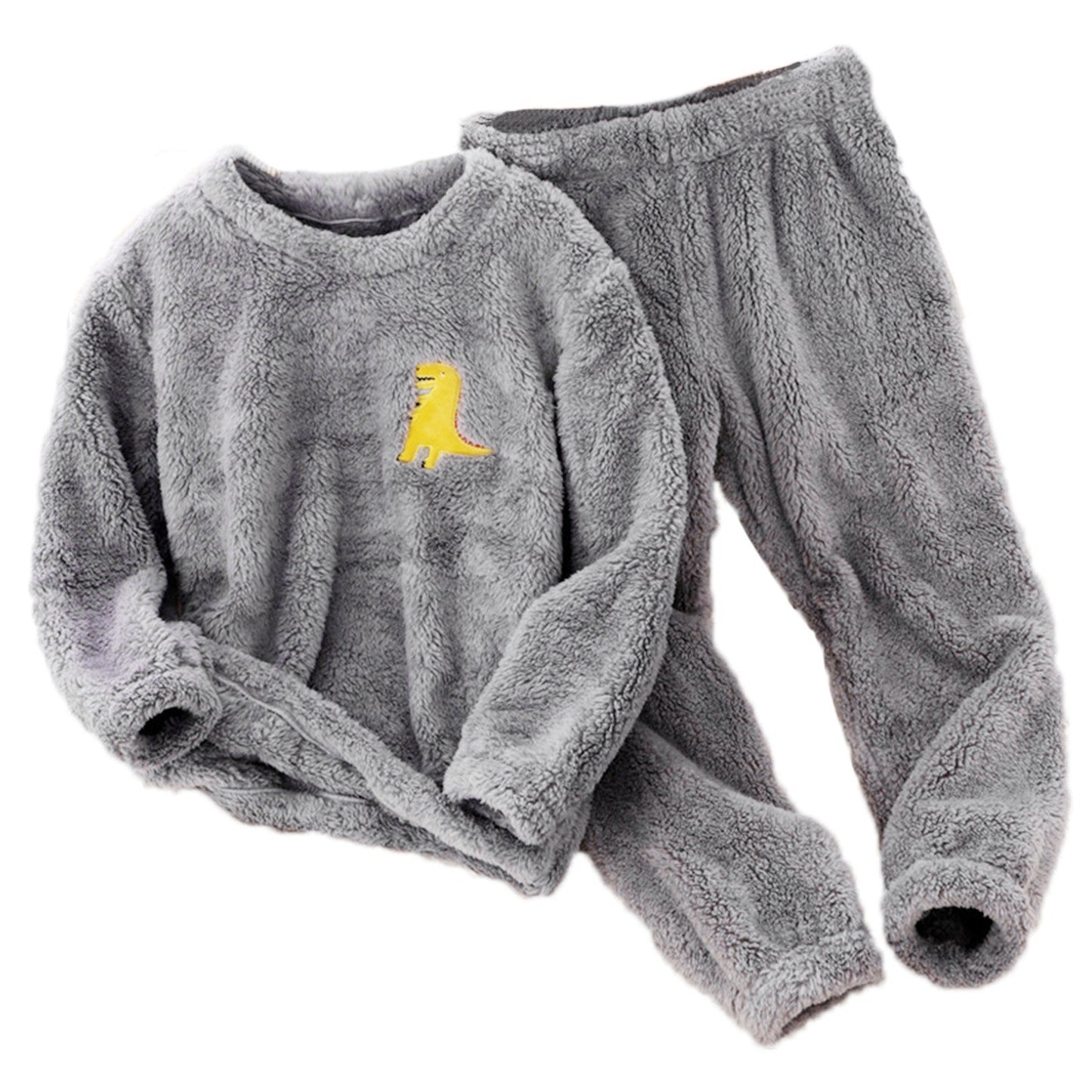 Damen Plüsch Bademantel-Set mit süßen Tiermotiven