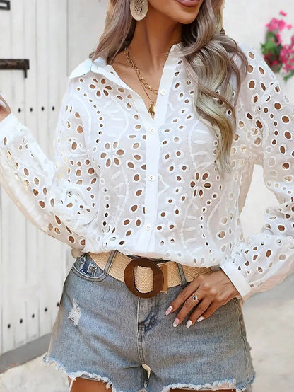 Damen Bluse Spitze Elegant Damenoberteil