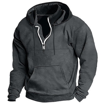 Herren Kapuzenpullover Bequem Reißverschluss
