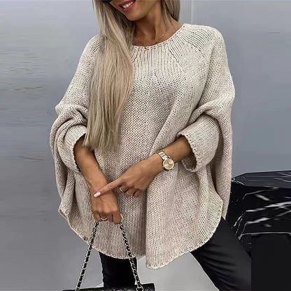 Große Strickcape Übergröße Fledermaus Ärmel