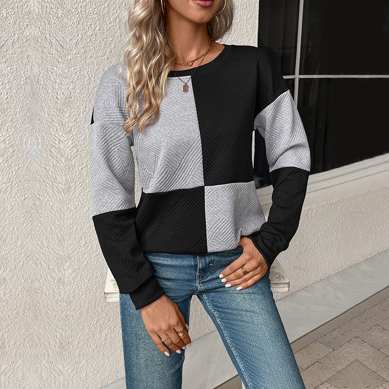 Damen Sweatshirt Trendig Geometrie Muster