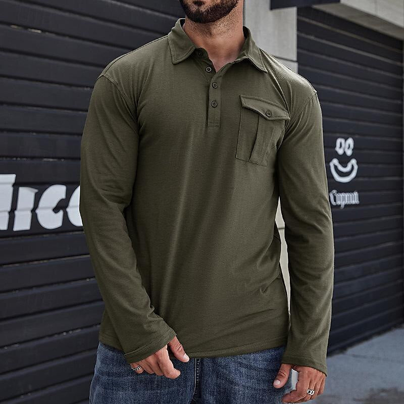 Herren Hemd Lange Ärmel Moderner Stil