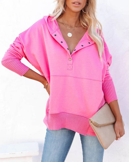 Damen Oversize Kapuzenpullover Bequem Stilvoll