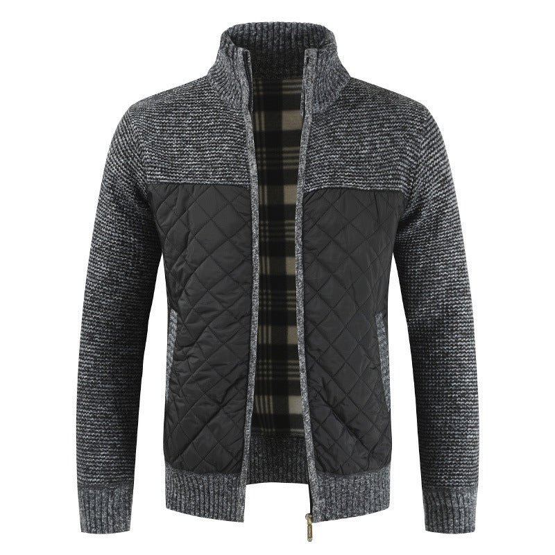 Herren Hybridjacke Modern Strukturiert