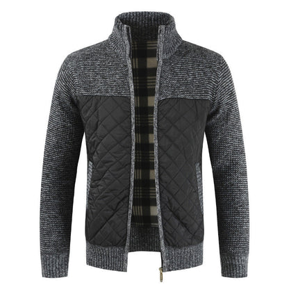 Herren Hybridjacke Modern Strukturiert