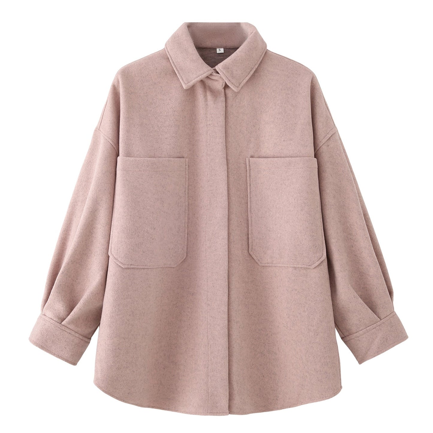 Damen Wolljacke Oversized mit Taschen und Chic Design