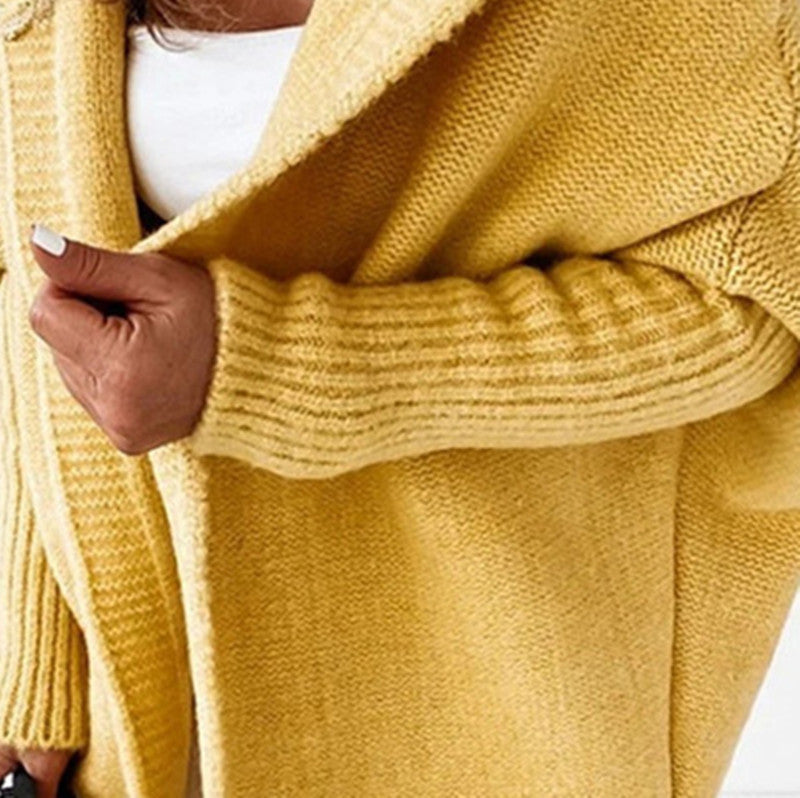 Damen Strickpullover Lässig Offen Vorne