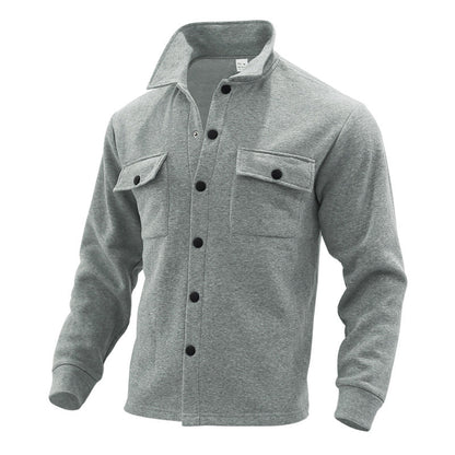 Herren Fleece Jacke Stehkragen Modisch