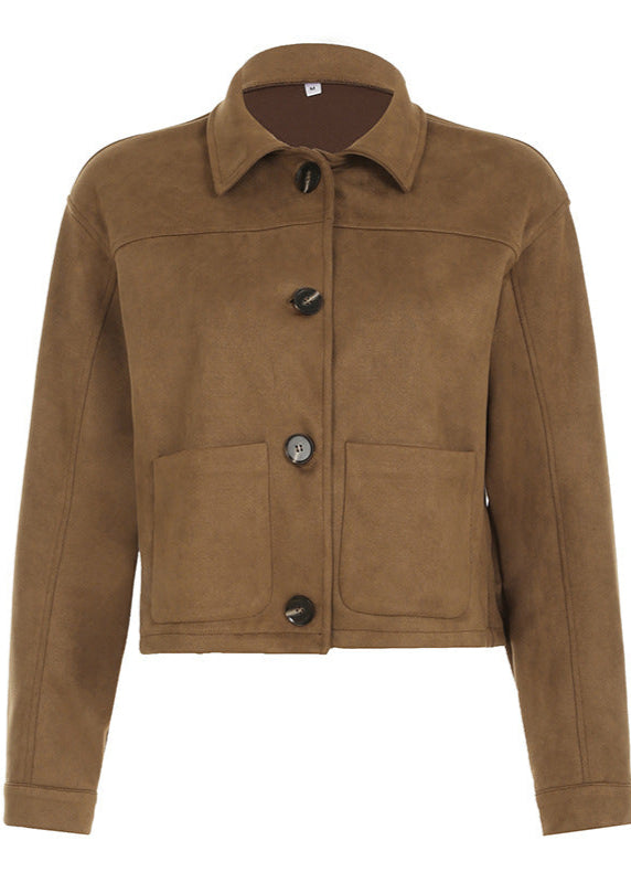Stylische Cropped Lederjacke Modern