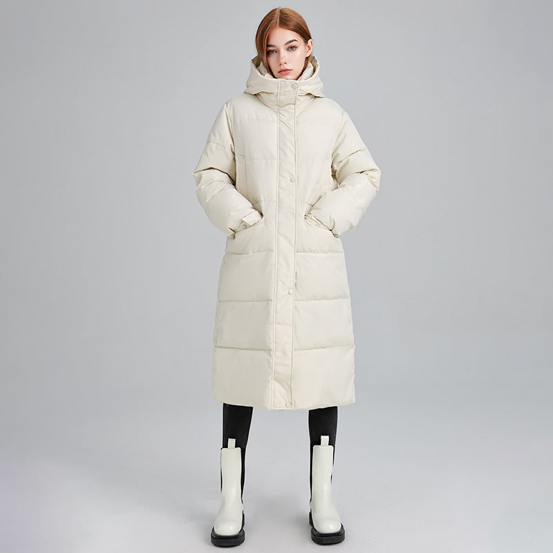 Damen Winterjacke Lang Isoliert Kapuze Warm