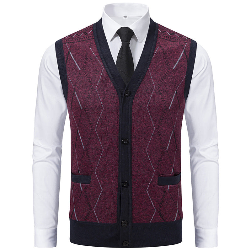 Herren Strickweste Modern Raffiniert mit Taschen