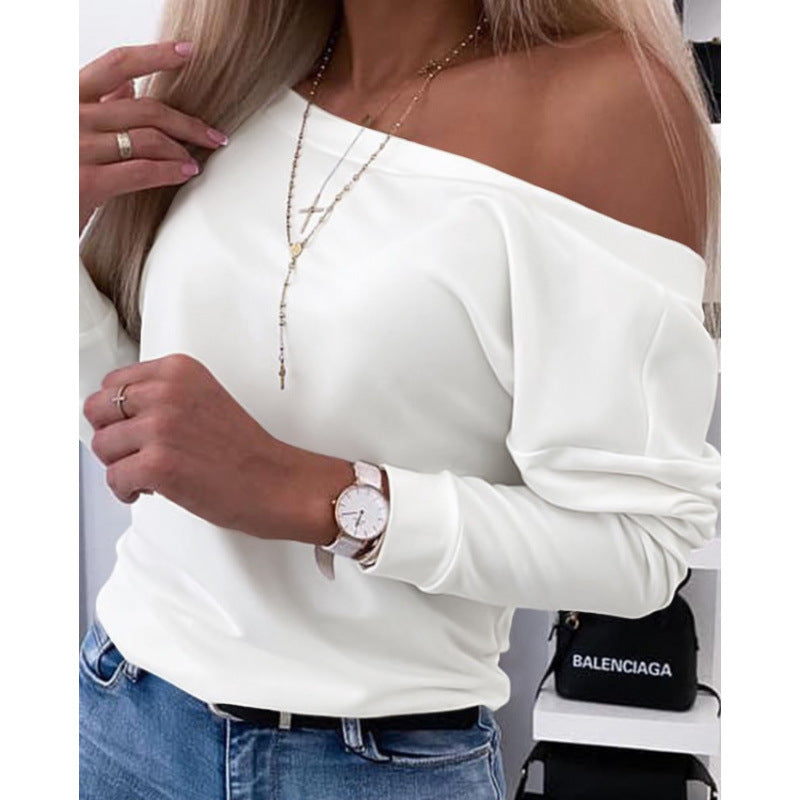 Damen Off-Shoulder Casual Pullover Oberteil Trendy Style