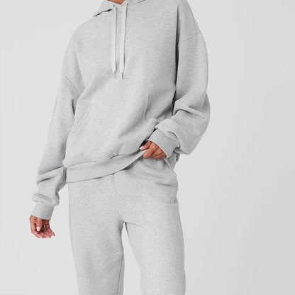 Damen Sportliche Jogginghose mit Kapuze und Elastik