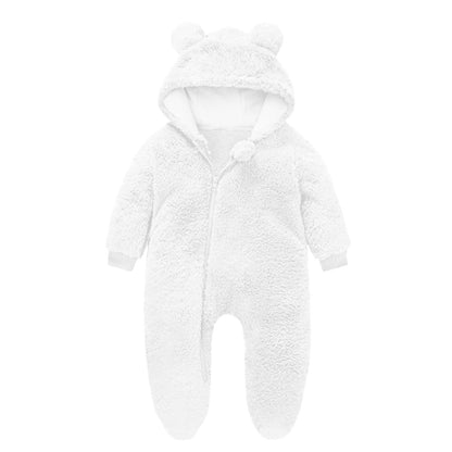 Kinder Fleece Overall Bärenohren Kuschelwarm