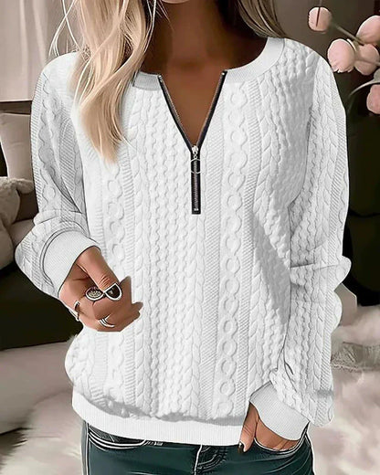 Praktisches Sweatshirt Reißverschluss Sportlich